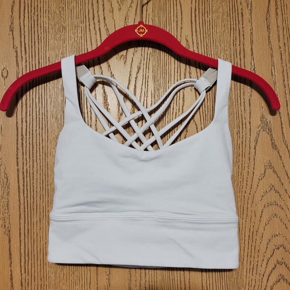 Lululemon Athletica White Strappy Sports Bra
